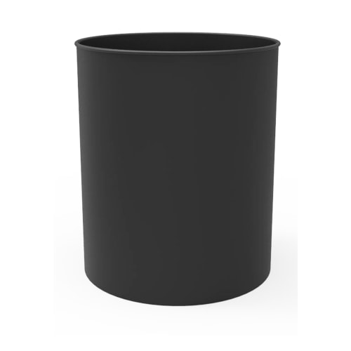 Stainless Steel Wastebasket, 9 Quart, Black